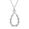 Diamond Point Losse Hangers|Witgouden Bruidssieraden<Witgouden hanger, 0.28 ct diamant, Since 1904