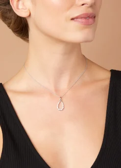 Diamond Point Losse Hangers|Witgouden Bruidssieraden<Witgouden hanger, 0.28 ct diamant, Since 1904