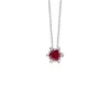 Diamond Point Losse Hangers|Witgouden Bruidssieraden<Witgouden hanger, 0.44 ct robijn, Empress