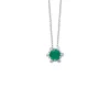 Diamond Point Losse Hangers|Witgouden Bruidssieraden<Witgouden hanger, 0.35 ct smaragd, Empress
