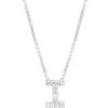 Diamond Point Losse Hangers|Witgouden Bruidssieraden<Witgouden hanger I, 0.05 ct diamant, Alphabet