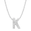 Diamond Point Letter Hangers|Losse Hangers<Witgouden hanger K, 0.05 ct diamant, Alphabet