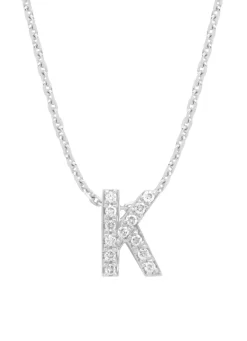 Diamond Point Letter Hangers|Losse Hangers<Witgouden hanger K, 0.05 ct diamant, Alphabet