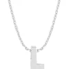 Diamond Point Letter Hangers|Losse Hangers<Witgouden hanger L, Alphabet