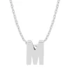 Diamond Point Letter Hangers|Losse Hangers<Witgouden hanger M, Alphabet