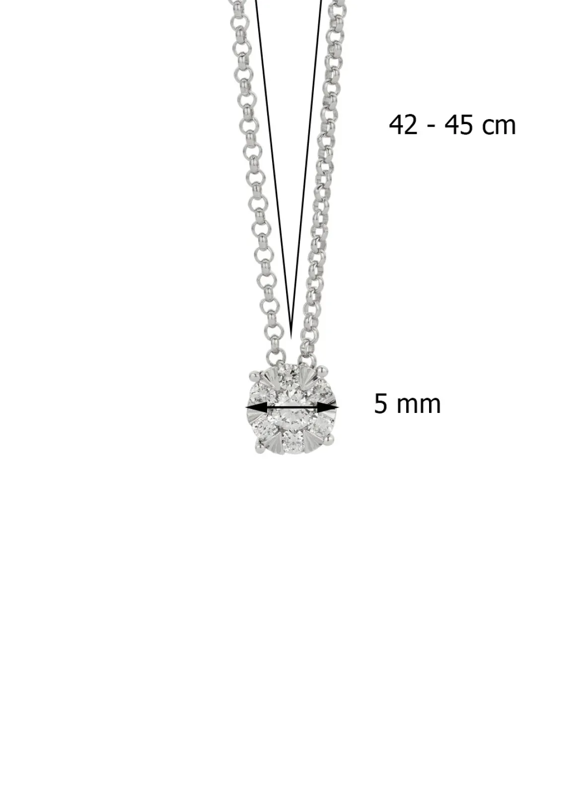 Diamond Point Witgouden Colliers|Diamanten Colliers<Witgouden hanger met collier, 0.14 ct diamant, Enchanted