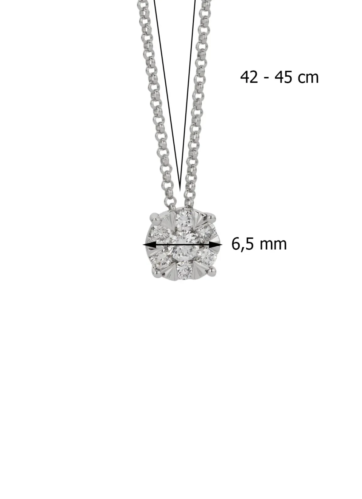 Diamond Point Witgouden Colliers|Diamanten Colliers<Witgouden hanger met collier, 0.29 ct diamant, Enchanted