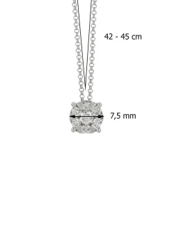 Diamond Point Witgouden Colliers|Diamanten Colliers<Witgouden hanger met collier, 0.46 ct diamant, Enchanted