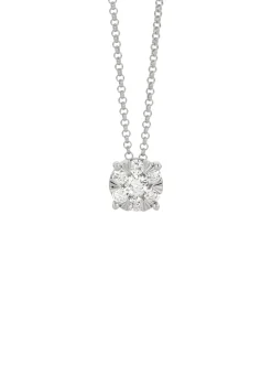 Diamond Point Witgouden Colliers|Diamanten Colliers<Witgouden hanger, met collier 0.37 ct diamant, Enchanted