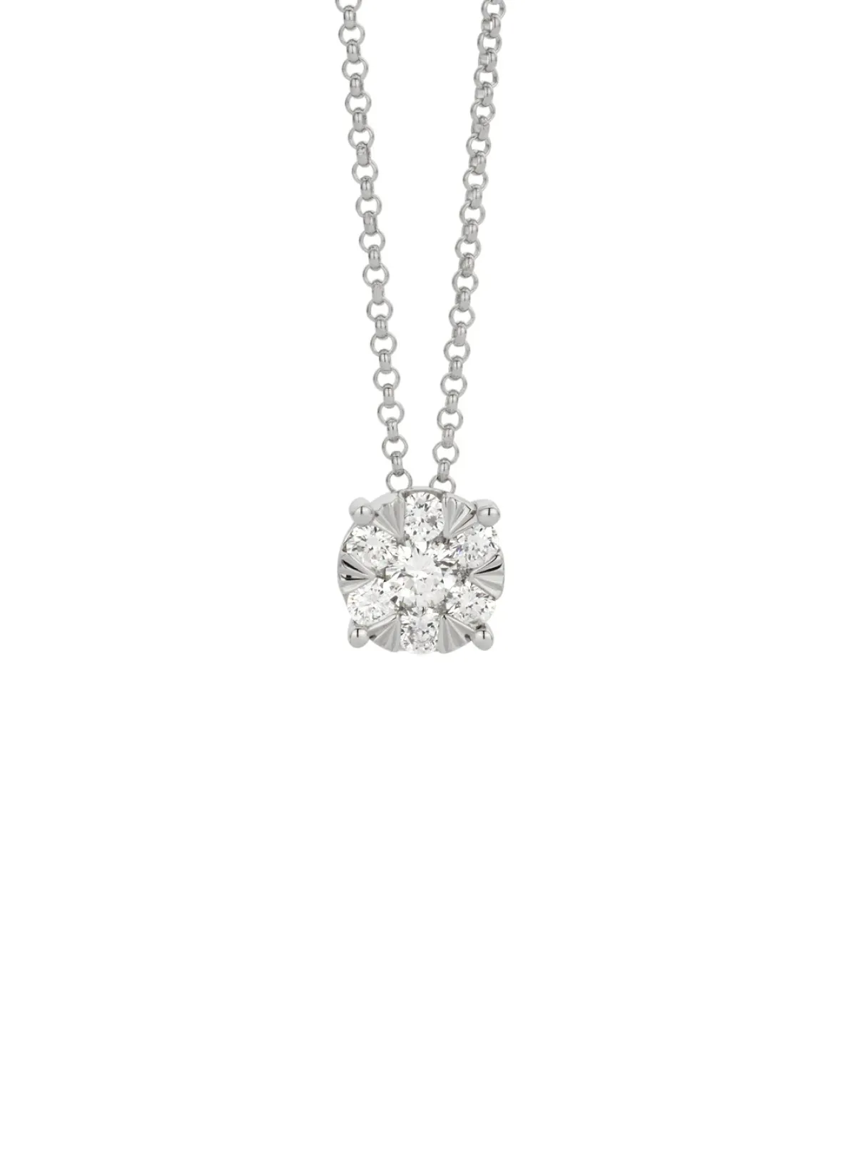 Diamond Point Witgouden Colliers|Diamanten Colliers<Witgouden hanger, met collier 0.37 ct diamant, Enchanted