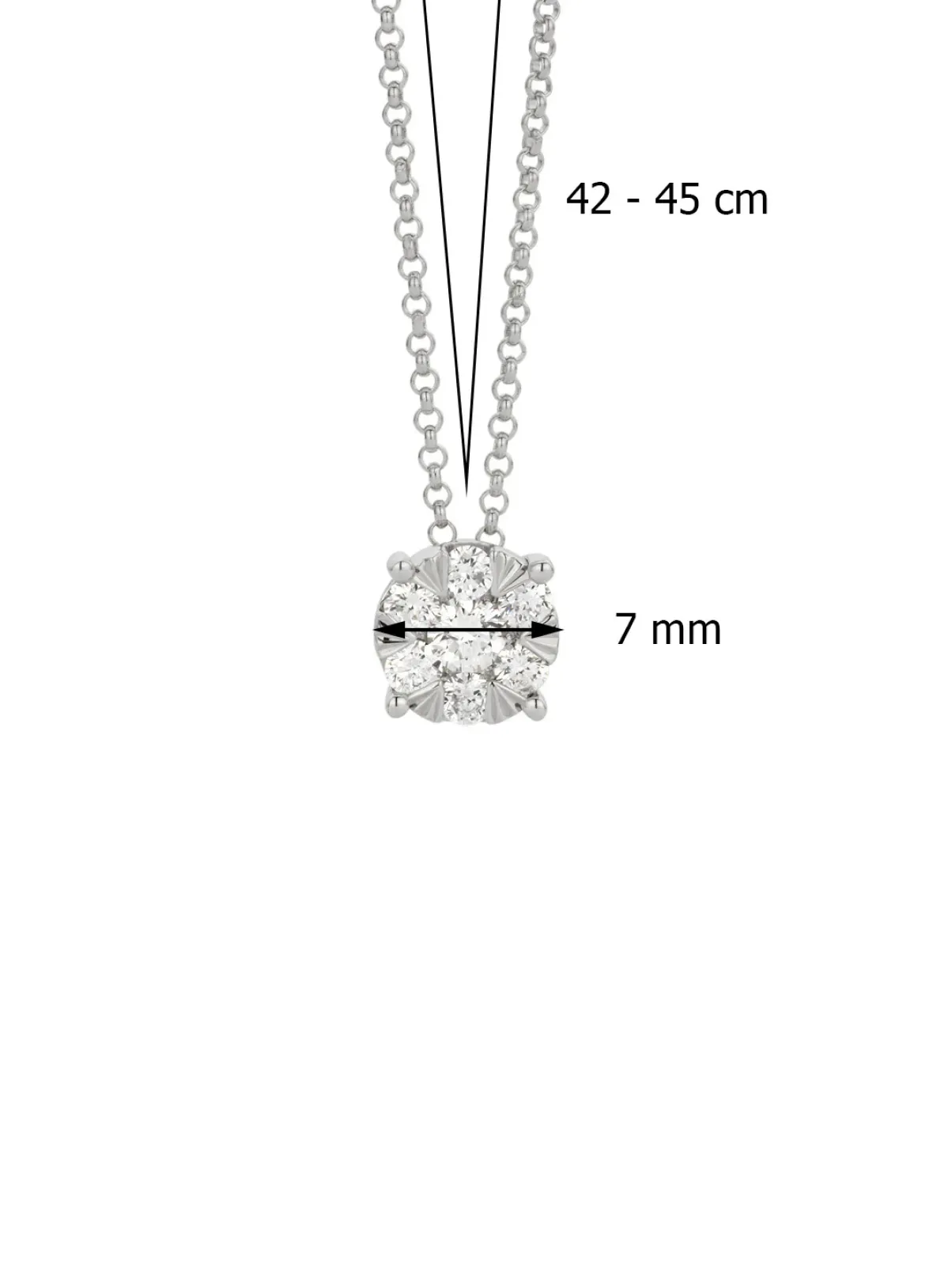 Diamond Point Witgouden Colliers|Diamanten Colliers<Witgouden hanger, met collier 0.37 ct diamant, Enchanted