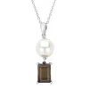 Diamond Point Witgouden Colliers|Colliers Met Kleurstenen<Witgouden hanger met collier, 0.98 ct rookkwarts, Rivièra