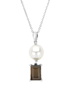 Diamond Point Witgouden Colliers|Colliers Met Kleurstenen<Witgouden hanger met collier, 0.98 ct rookkwarts, Rivièra