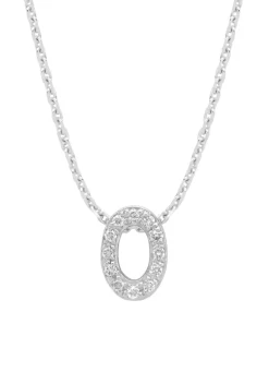 Diamond Point Letter Hangers|Losse Hangers<Witgouden hanger O, 0.05 ct diamant, Alphabet