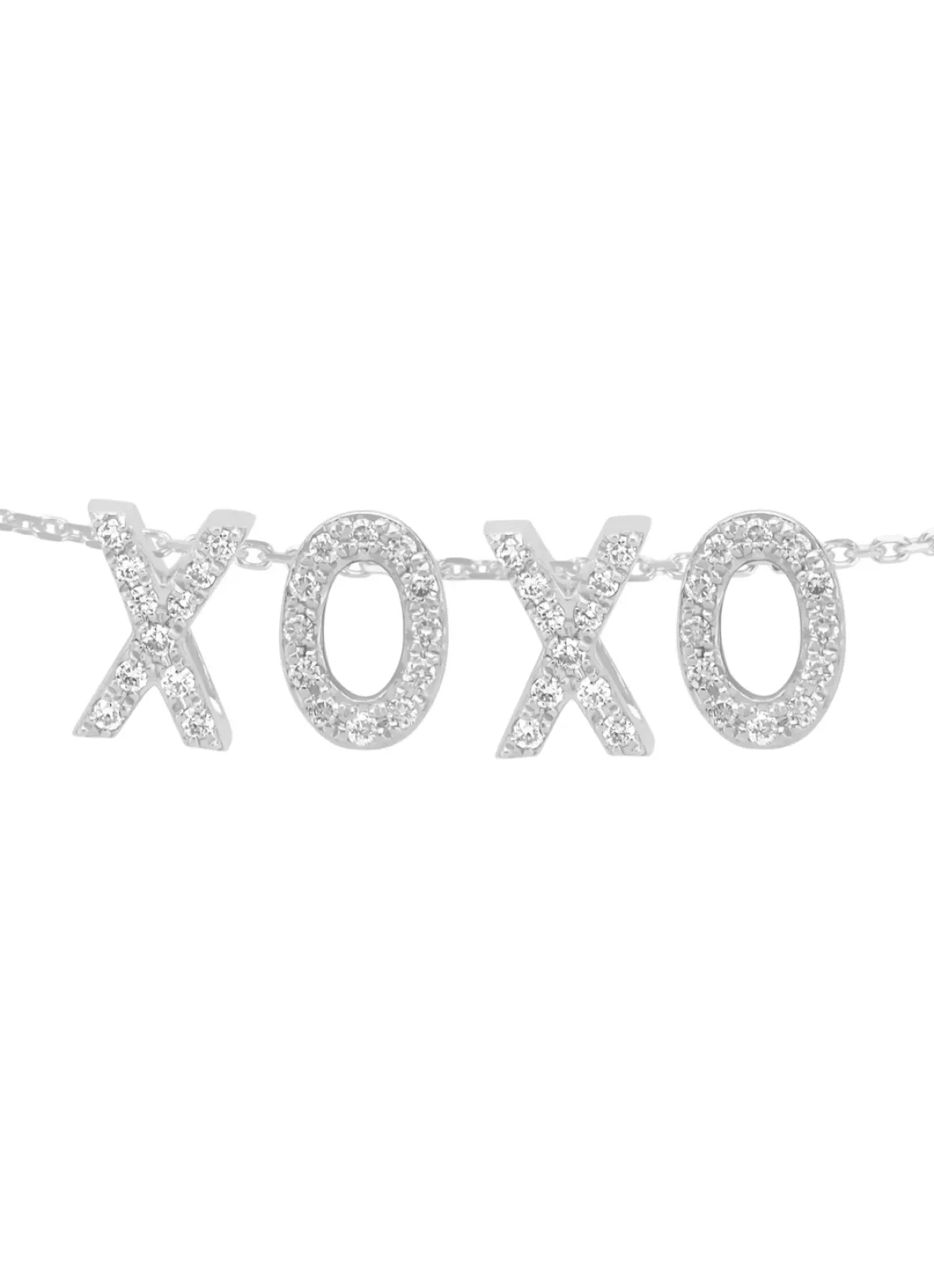 Diamond Point Letter Hangers|Losse Hangers<Witgouden hanger O, 0.05 ct diamant, Alphabet