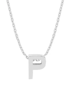 Diamond Point Letter Hangers|Losse Hangers<Witgouden hanger P, Alphabet