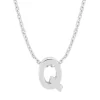 Diamond Point Letter Hangers|Losse Hangers<Witgouden hanger Q, Alphabet