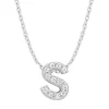 Diamond Point Letter Hangers|Losse Hangers<Witgouden hanger S, 0.04 ct diamant, Alphabet
