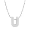 Diamond Point Losse Hangers|Letter Hangers<Witgouden hanger U, Alphabet
