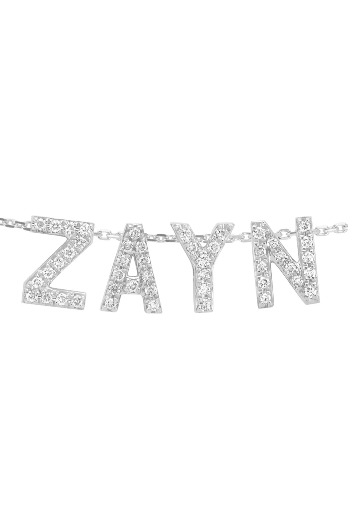 Diamond Point Letter Hangers|Losse Hangers<Witgouden hanger Z, 0.05 ct diamant, Alphabet