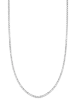 Diamond Point Witgouden Colliers|Lengtecolliers<Witgouden jasseron collier Timeless Treasures (45cm)