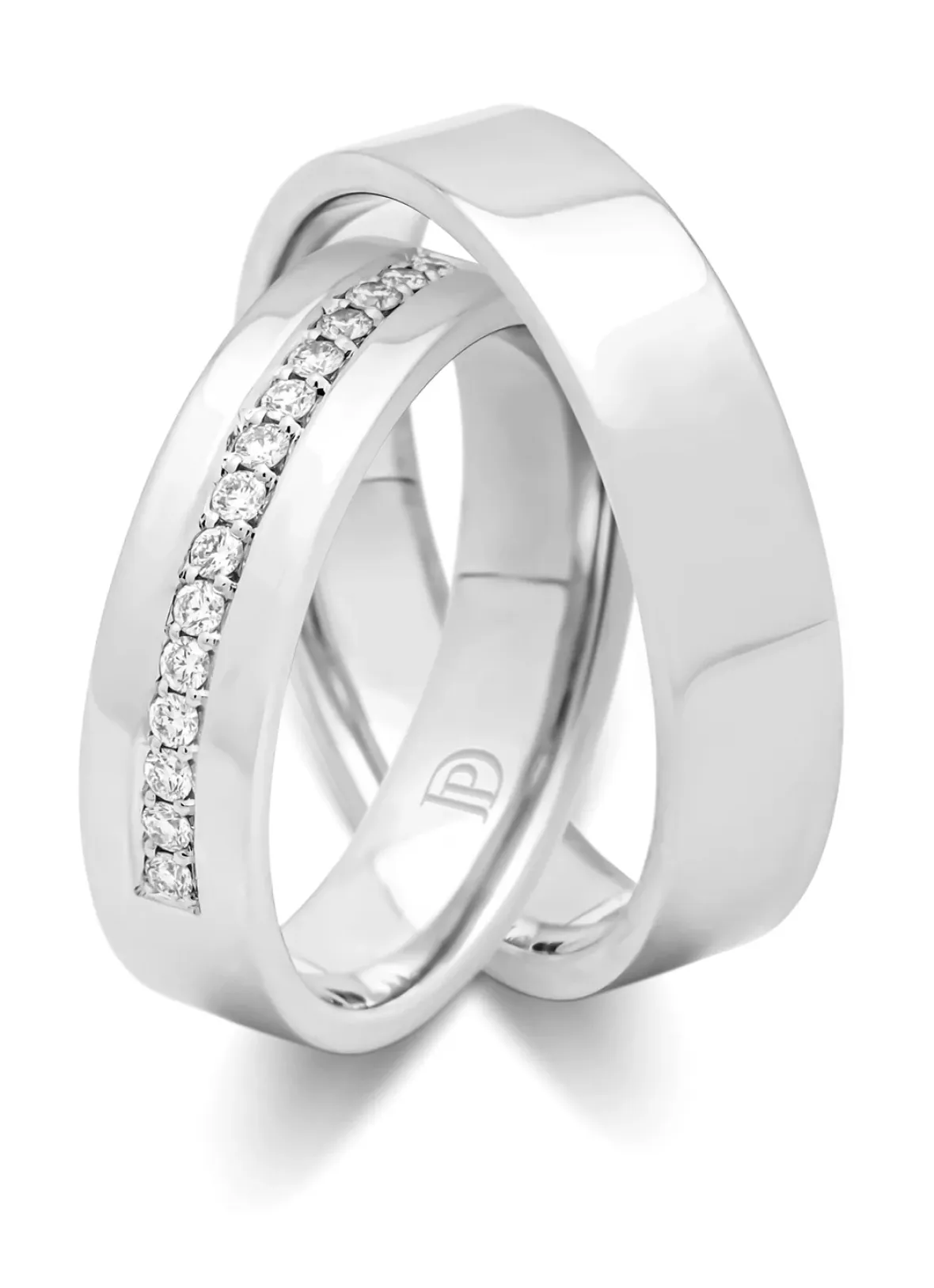 Diamond Point Witgouden Ringen|Witgouden Trouwringen<Witgouden 18 kt trouwring, Wedding