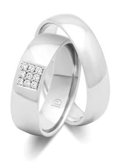 Diamond Point Witgouden Ringen|Trouwringen Voor Mannen<Witgouden 14 kt trouwring, Wedding