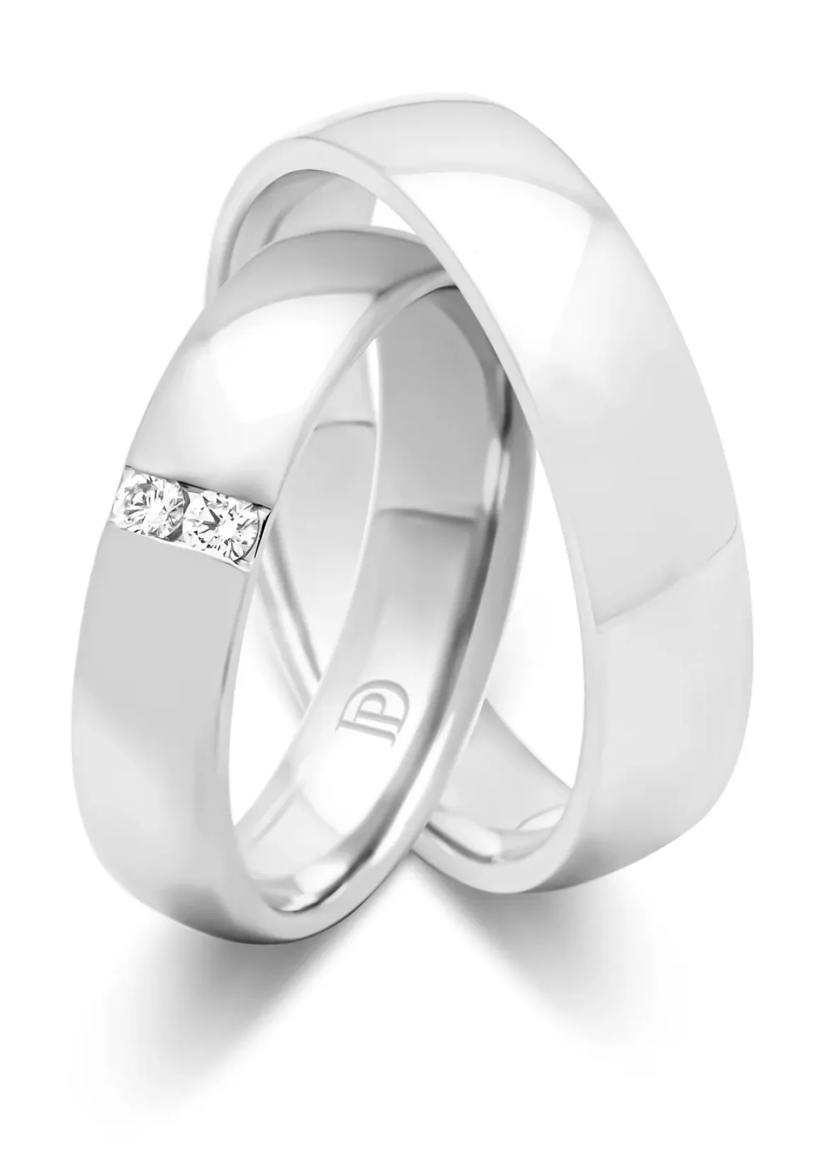 Diamond Point Witgouden Ringen|Trouwringen Voor Mannen<Witgouden 18 kt trouwring, Wedding