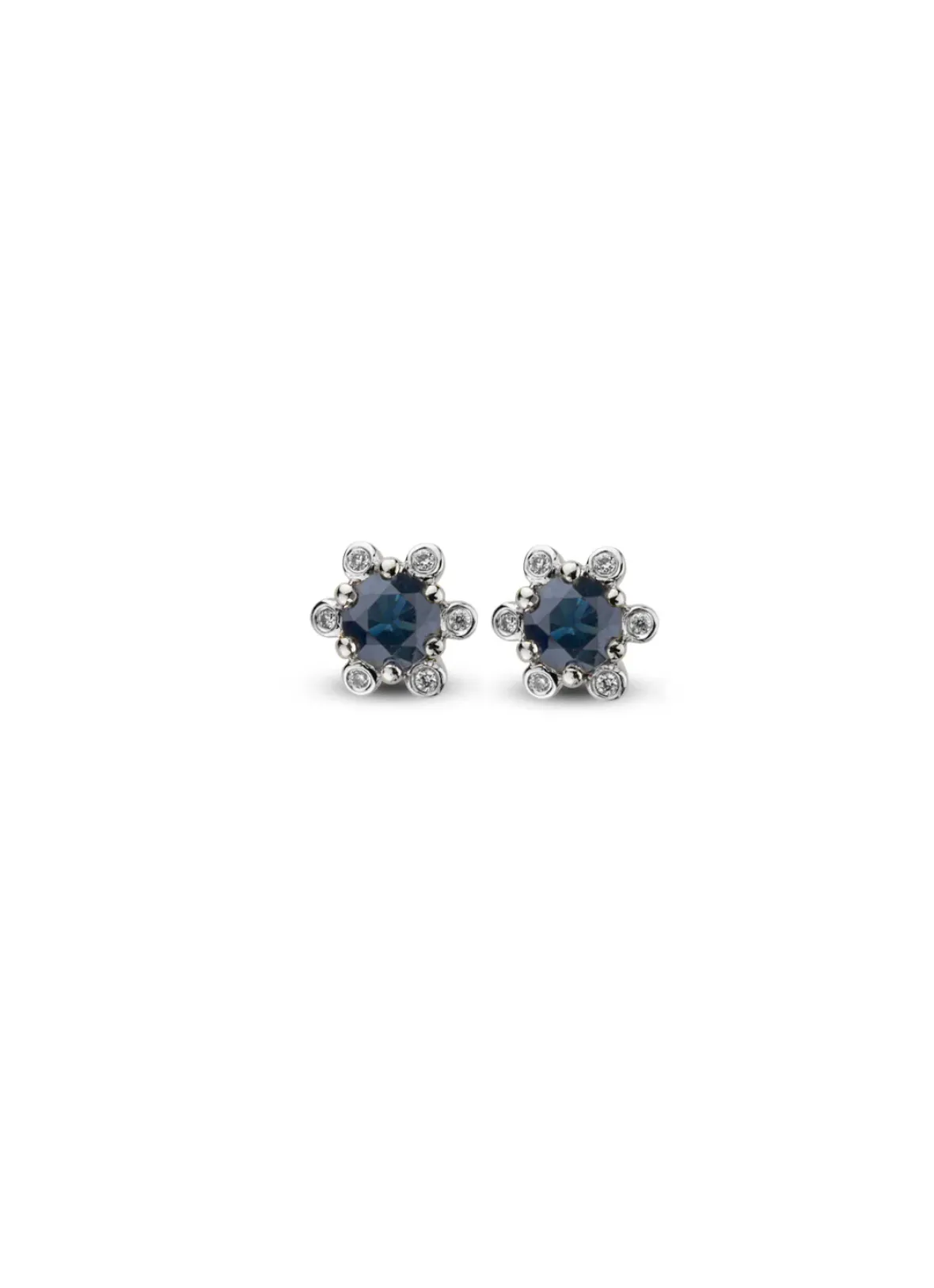 Diamond Point Witgouden Oorsieraden|Oorsieraden Met Kleurstenen<Witgouden oorsieraden, 0.60 ct blauwe saffier, Empress