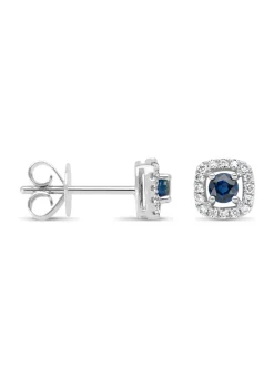 Diamond Point Witgouden Oorsieraden|Oorsieraden Met Kleurstenen<Witgouden oorsieraden, 0.33 ct blauwe saffier, Empress