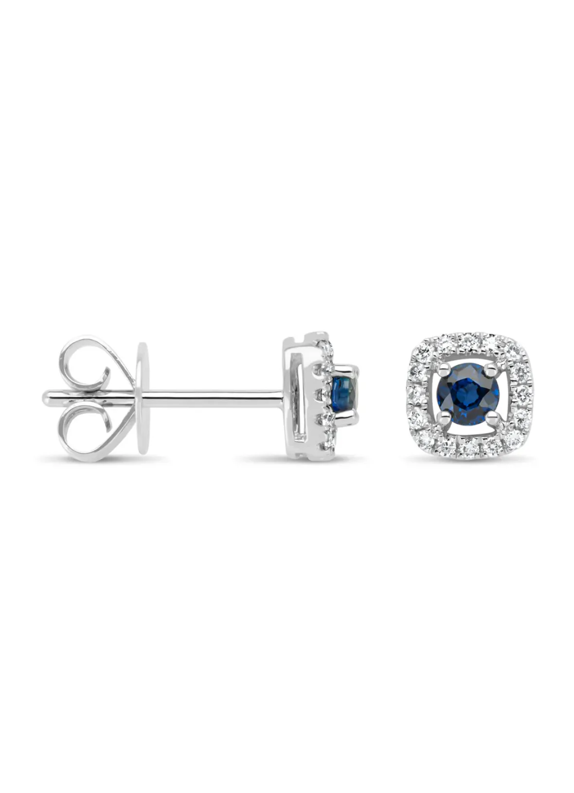 Diamond Point Witgouden Oorsieraden|Oorsieraden Met Kleurstenen<Witgouden oorsieraden, 0.33 ct blauwe saffier, Empress