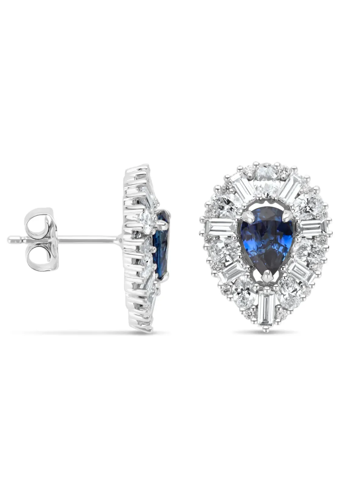 Diamond Point Witgouden Oorsieraden|Oorsieraden Met Kleurstenen<Witgouden oorsieraden, 1.62 ct blauwe saffier, Gallery