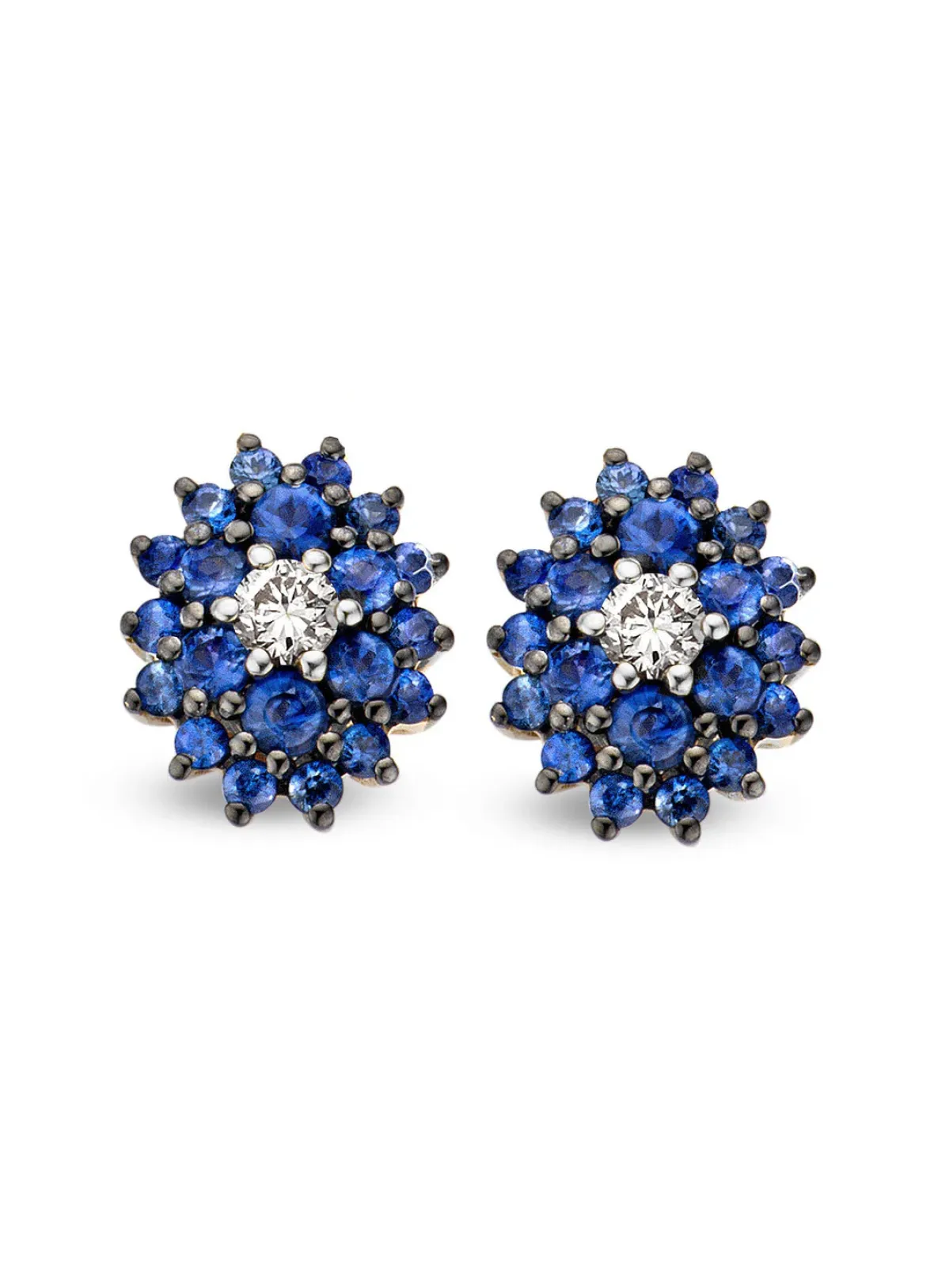 Diamond Point Witgouden Oorsieraden|Oorsieraden Met Kleurstenen<Witgouden oorsieraden, 0.56 ct blauwe saffier, Majestic