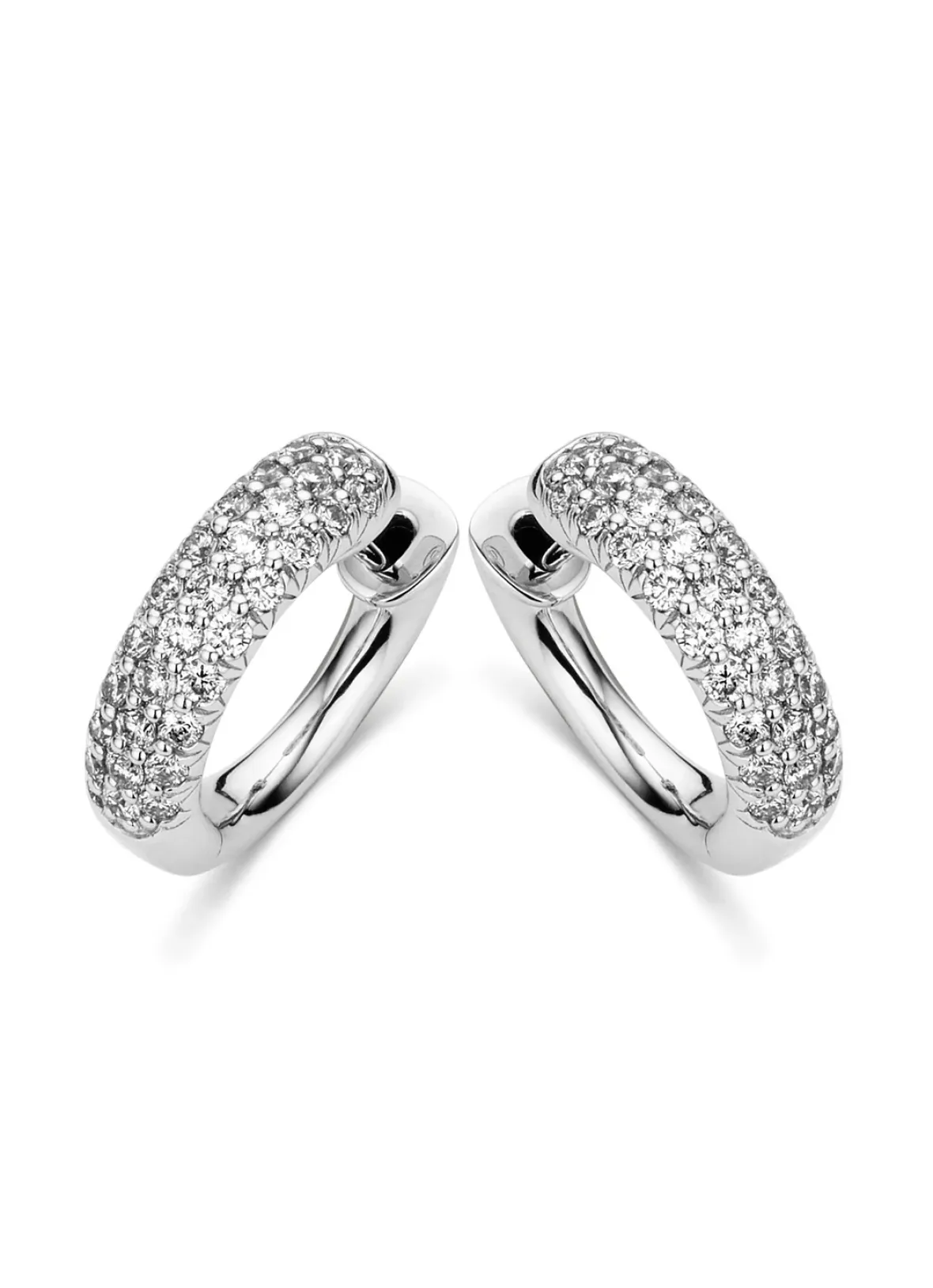 Diamond Point Witgouden Oorsieraden|Diamanten Oorsieraden<Witgouden oorsieraden, 0.82 ct diamant, Caviar