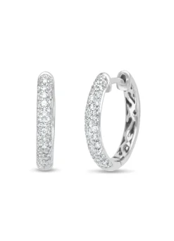 Diamond Point Witgouden Oorsieraden|Diamanten Oorsieraden<Witgouden oorsieraden, 0.30 ct diamant, Caviar