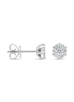 Diamond Point Witgouden Oorsieraden|Diamanten Oorsieraden<Witgouden oorsieraden, 0.52 ct diamant, Caviar
