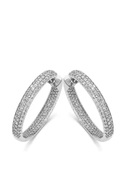 Diamond Point Witgouden Oorsieraden|Diamanten Oorsieraden<Witgouden oorsieraden, 2.79 ct diamant, Caviar