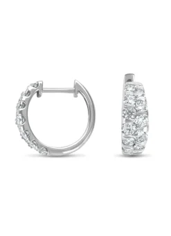 Diamond Point Witgouden Oorsieraden|Diamanten Oorsieraden<Witgouden oorsieraden, 0.99 ct diamant, Caviar