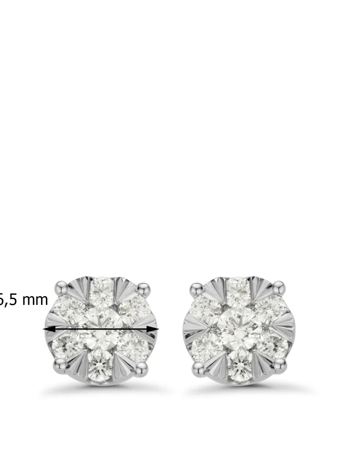Diamond Point Witgouden Oorsieraden|Diamanten Oorsieraden<Witgouden oorsieraden, 0.55 ct diamant, Enchanted