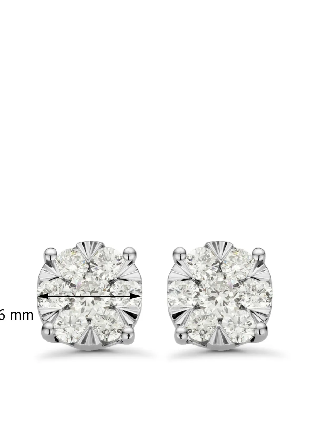 Diamond Point Witgouden Oorsieraden|Diamanten Oorsieraden<Witgouden oorsieraden, 0.45 ct diamant, Enchanted