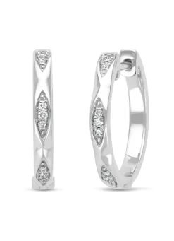 Diamond Point Witgouden Oorsieraden|Diamanten Oorsieraden<Witgouden oorsieraden, 0.06 ct diamant, Ensemble