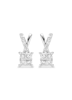 Diamond Point Witgouden Oorsieraden|Diamanten Oorsieraden<Witgouden oorsieraden, 0.54 ct diamant, Fourever
