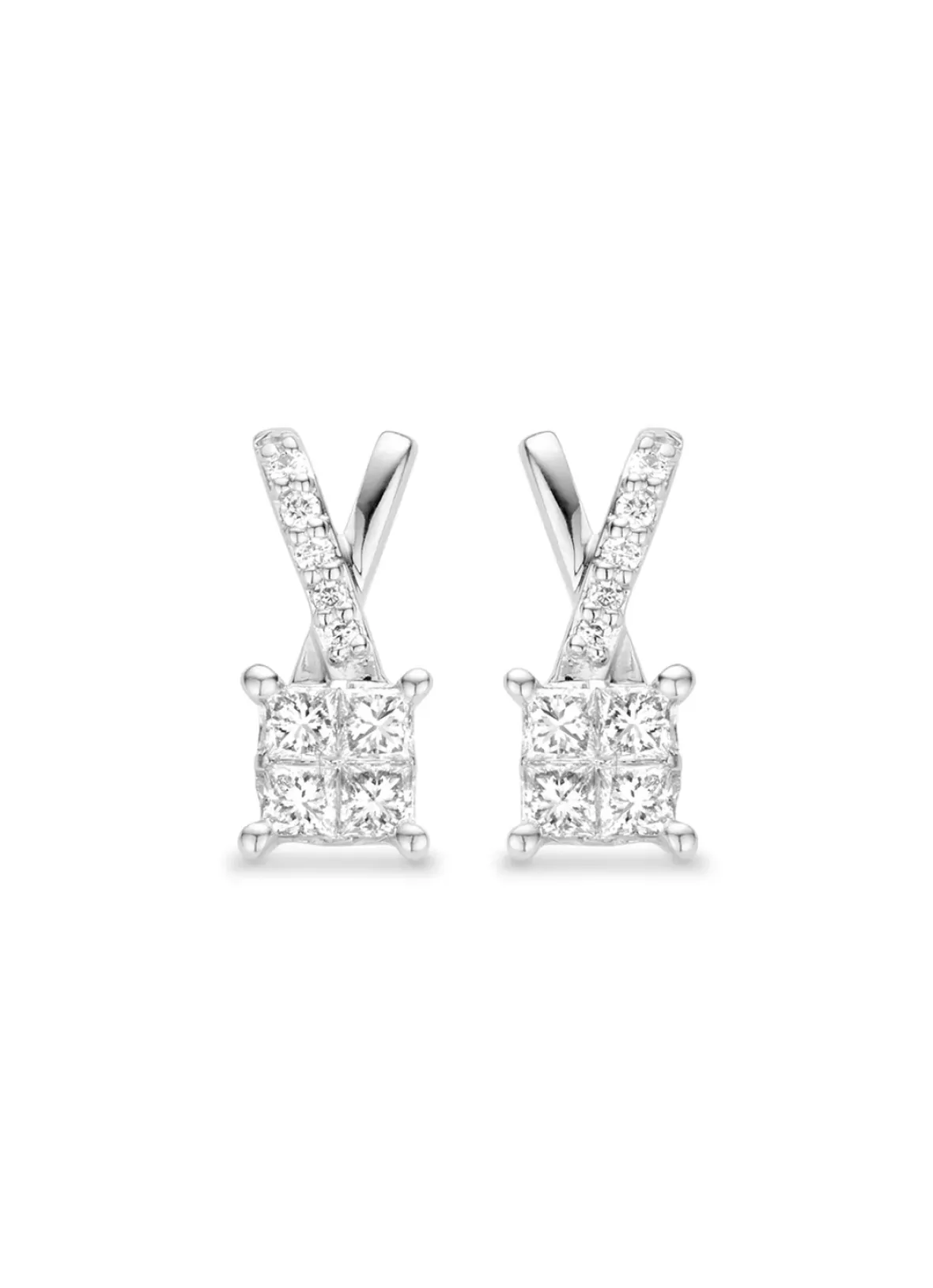Diamond Point Witgouden Oorsieraden|Diamanten Oorsieraden<Witgouden oorsieraden, 0.54 ct diamant, Fourever