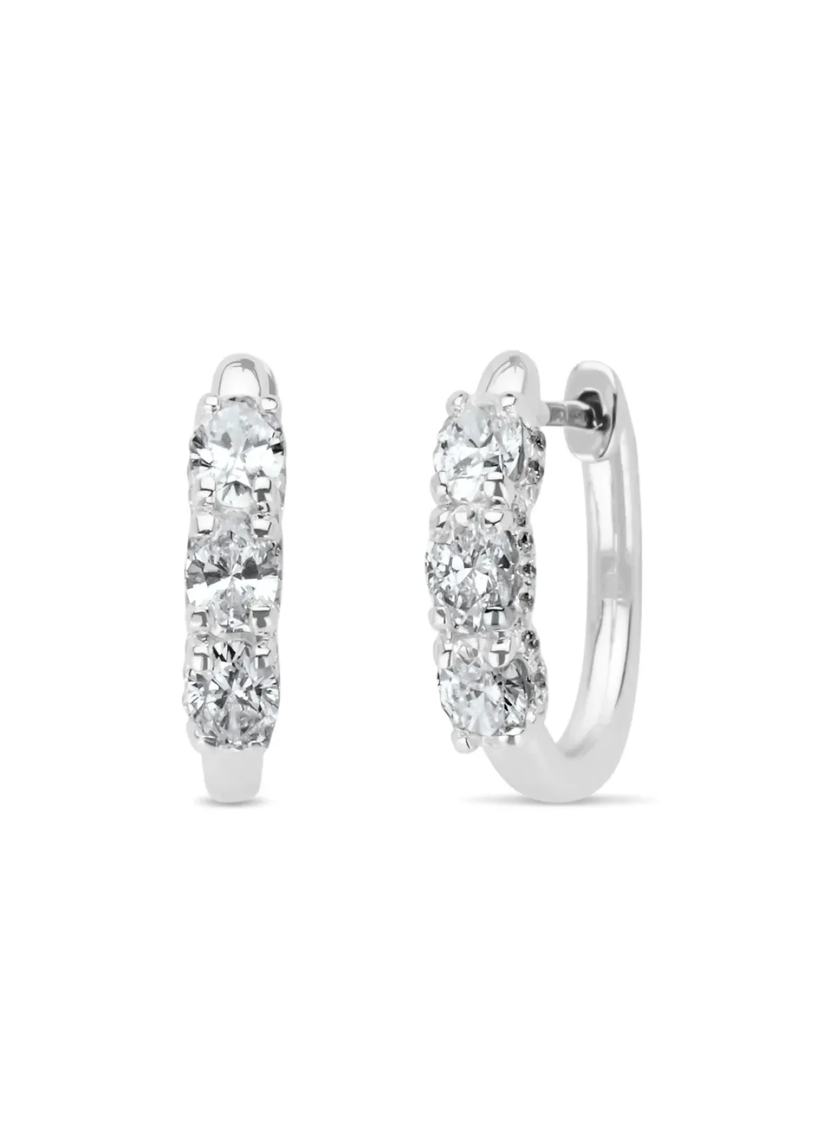 Diamond Point Witgouden Oorsieraden|Diamanten Oorsieraden<Witgouden oorsieraden, 1.04 ct diamant, Gallery