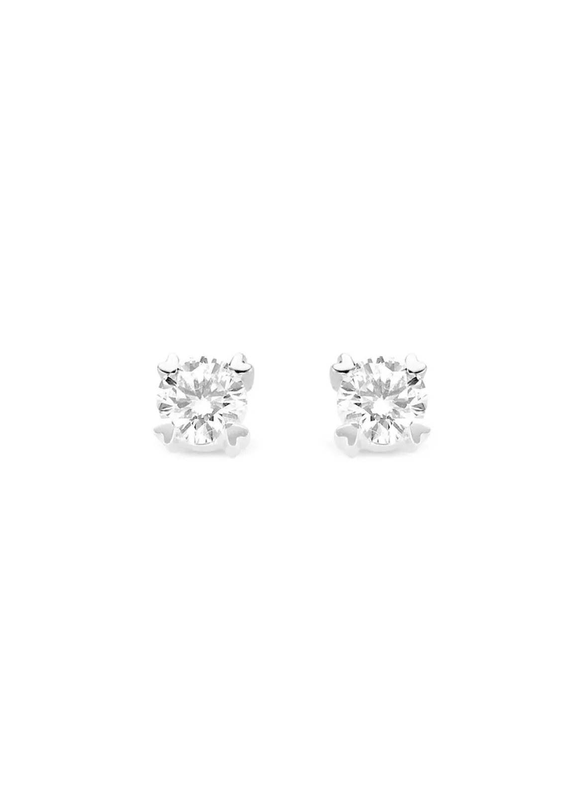 Diamond Point Witgouden Oorsieraden|Fijne Oorsieraden<Witgouden oorsieraden, 0.28 ct diamant, Hearts & Arrows
