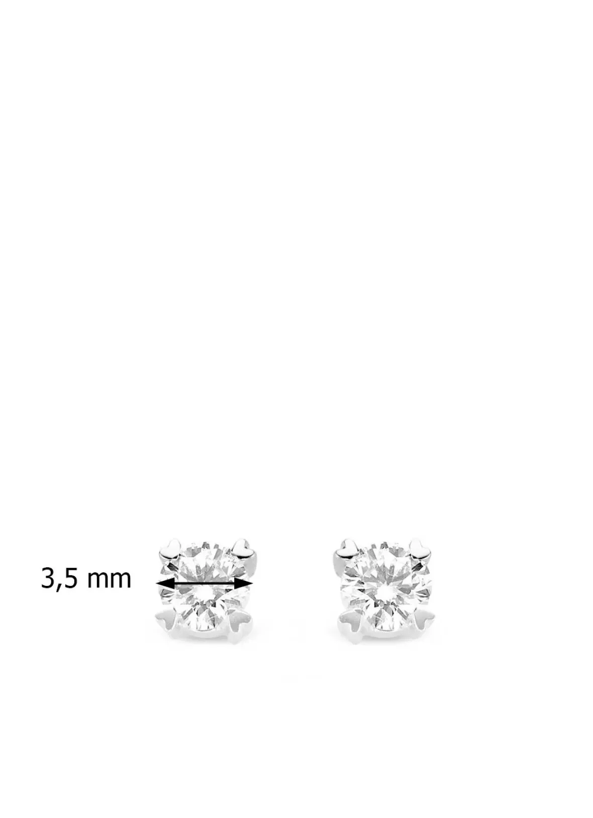 Diamond Point Witgouden Oorsieraden|Diamanten Oorsieraden<Witgouden oorsieraden, 0.22 ct diamant, Hearts & Arrows