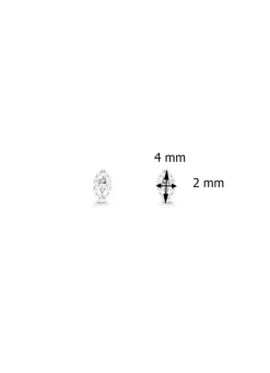 Diamond Point Witgouden Oorsieraden|Diamanten Oorsieraden<Witgouden oorsieraden, 0.08 ct diamant, Joy