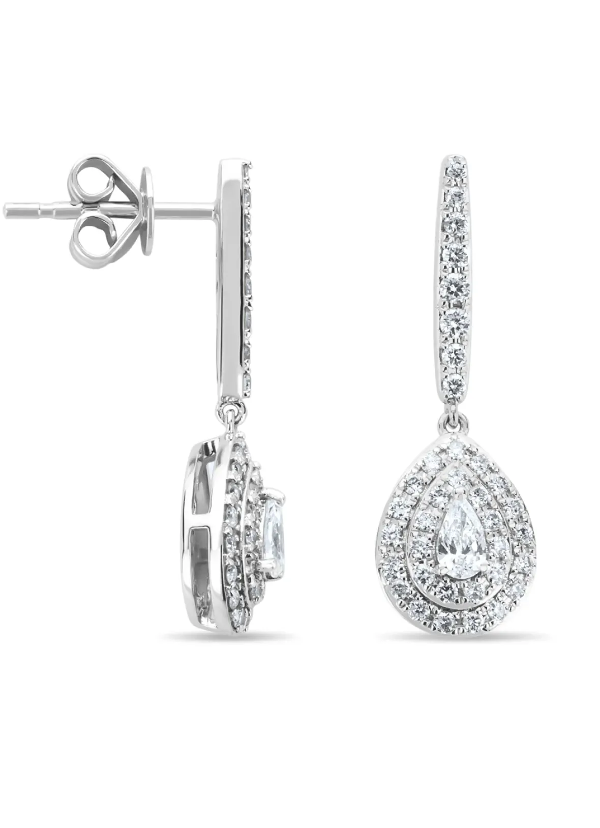 Diamond Point Witgouden Oorsieraden|Diamanten Oorsieraden<Witgouden oorsieraden, 0.68 ct diamant, Petite Romance
