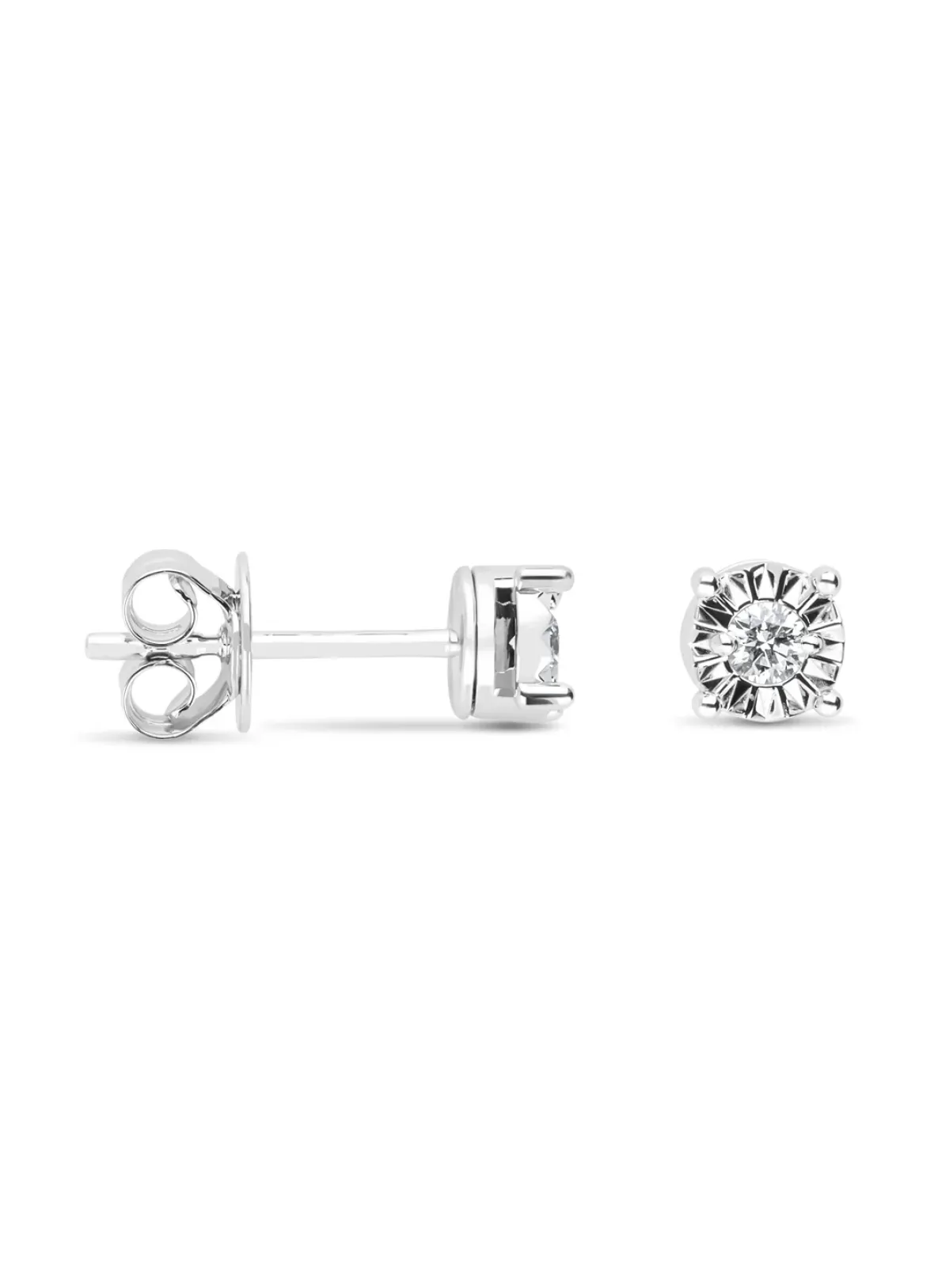 Diamond Point Witgouden Oorsieraden|Oorstekers<Witgouden oorsieraden, 0.10 ct diamant, Solitair