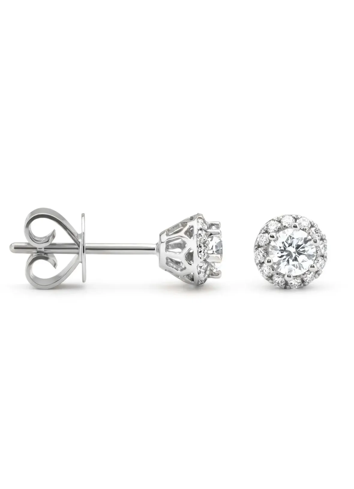 Diamond Point Witgouden Oorsieraden|Diamanten Oorsieraden<Witgouden oorsieraden, 0.55 ct diamant, Starlight